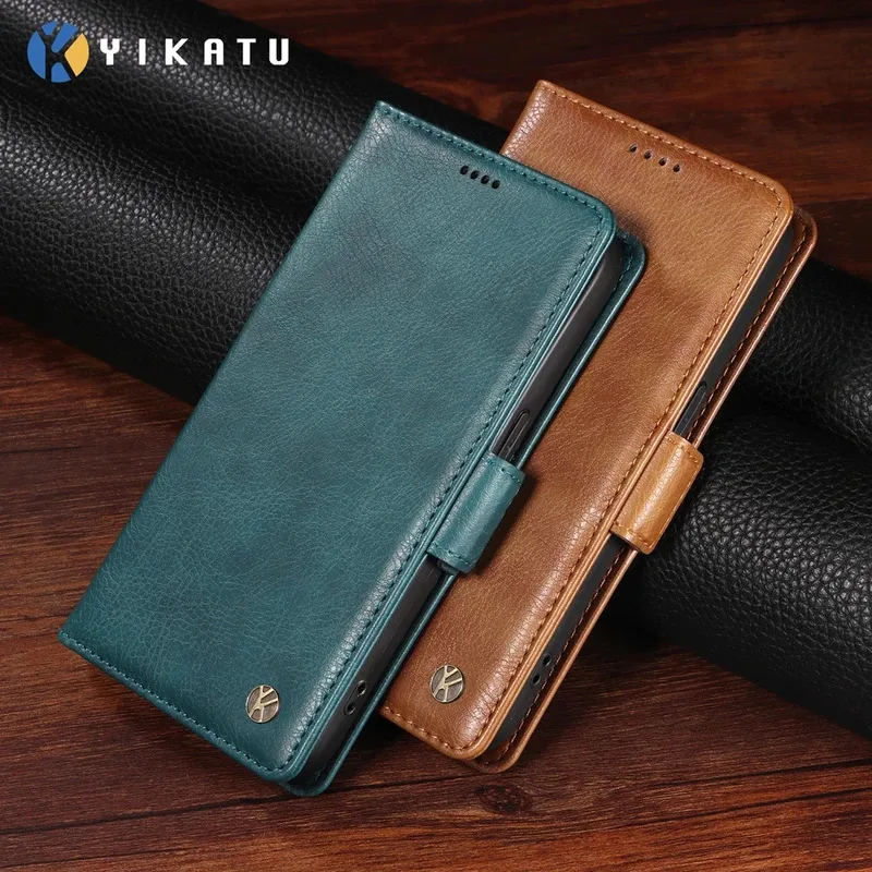 Luxury Magnetic Leather Wallet Phone Case with Card Slot
