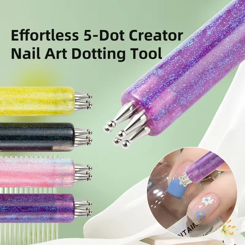네일아트 도터 아크릴 스틱 도터펜 원스트로크 매화꽃 패턴 DIY 다이아몬드 ..