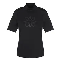 ST ANDREWS 2024 New women Golf Clothing Half Turtleneck Print Versatile Short Sleeve T-Shirt traf bershka Polo shirts women 2