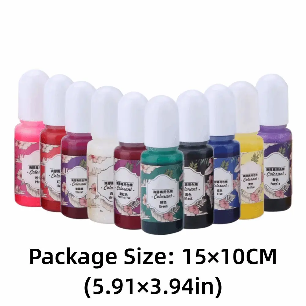 10pcs 10 색 수지 착색제 유성 염료 무미 포뮬러 수지 착색제 무취 포뮬러 무취 안료 DIY 예술 공예