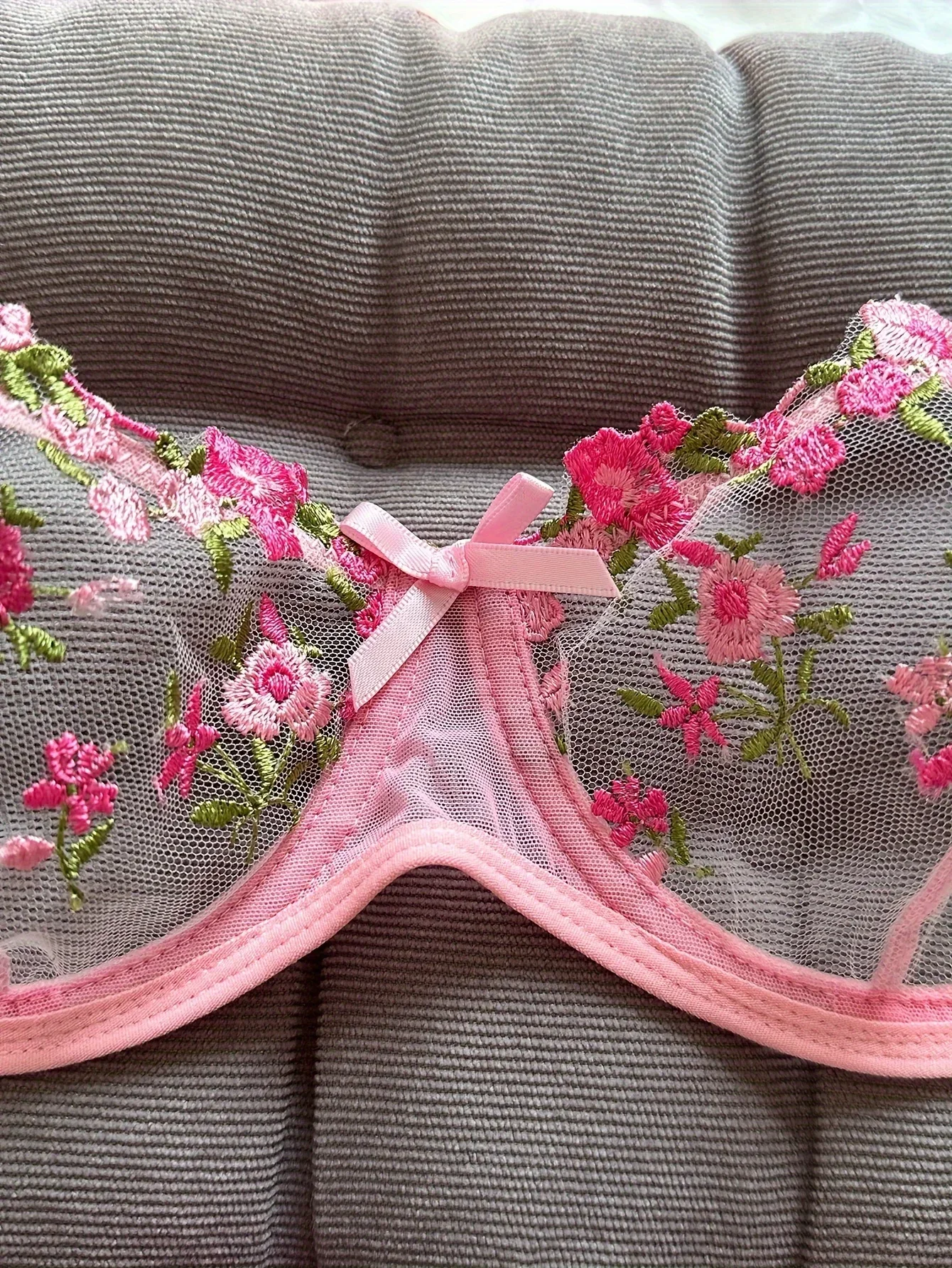 Women Lingerie Set 2 Piece floral Embroidery Sexy Erotic Underwear