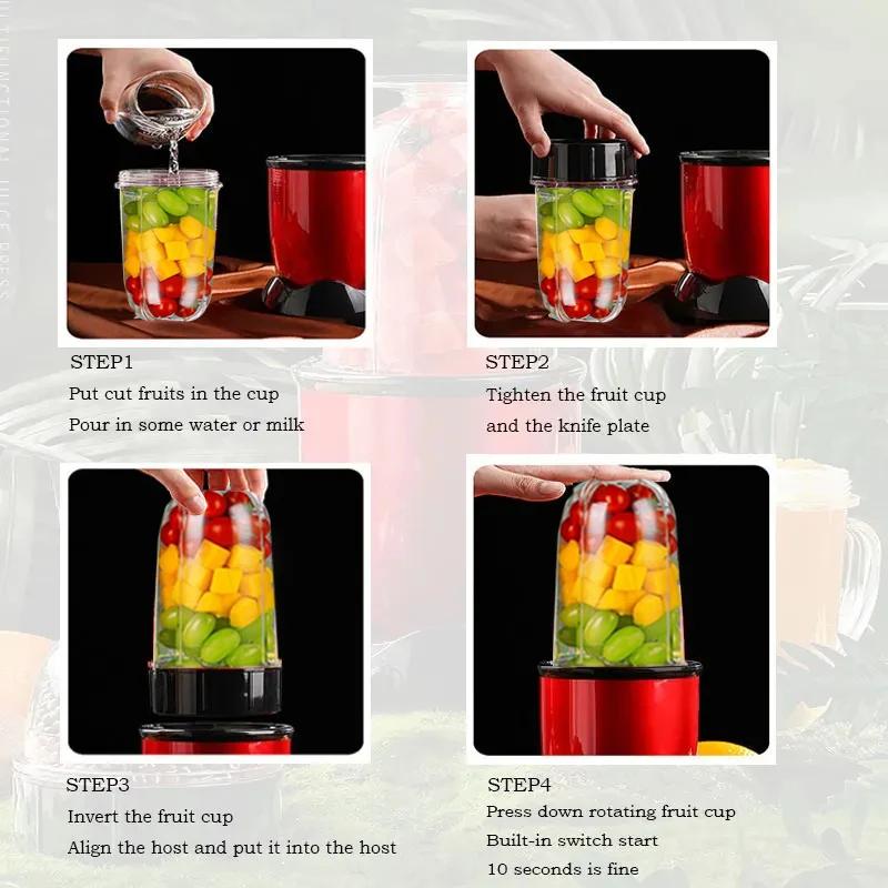 250W Duty Commercial Grade Blender Mixer Juicer High Power Food Processor Ice Smoothie Bar Fruit Blender Juice Crusher 4