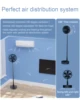 Foldable Fan Foldaway Oscillating with Remote Control, 10800mAh Battery Operated Fans, Portable for Outdoor, Courtyard, Beach 5