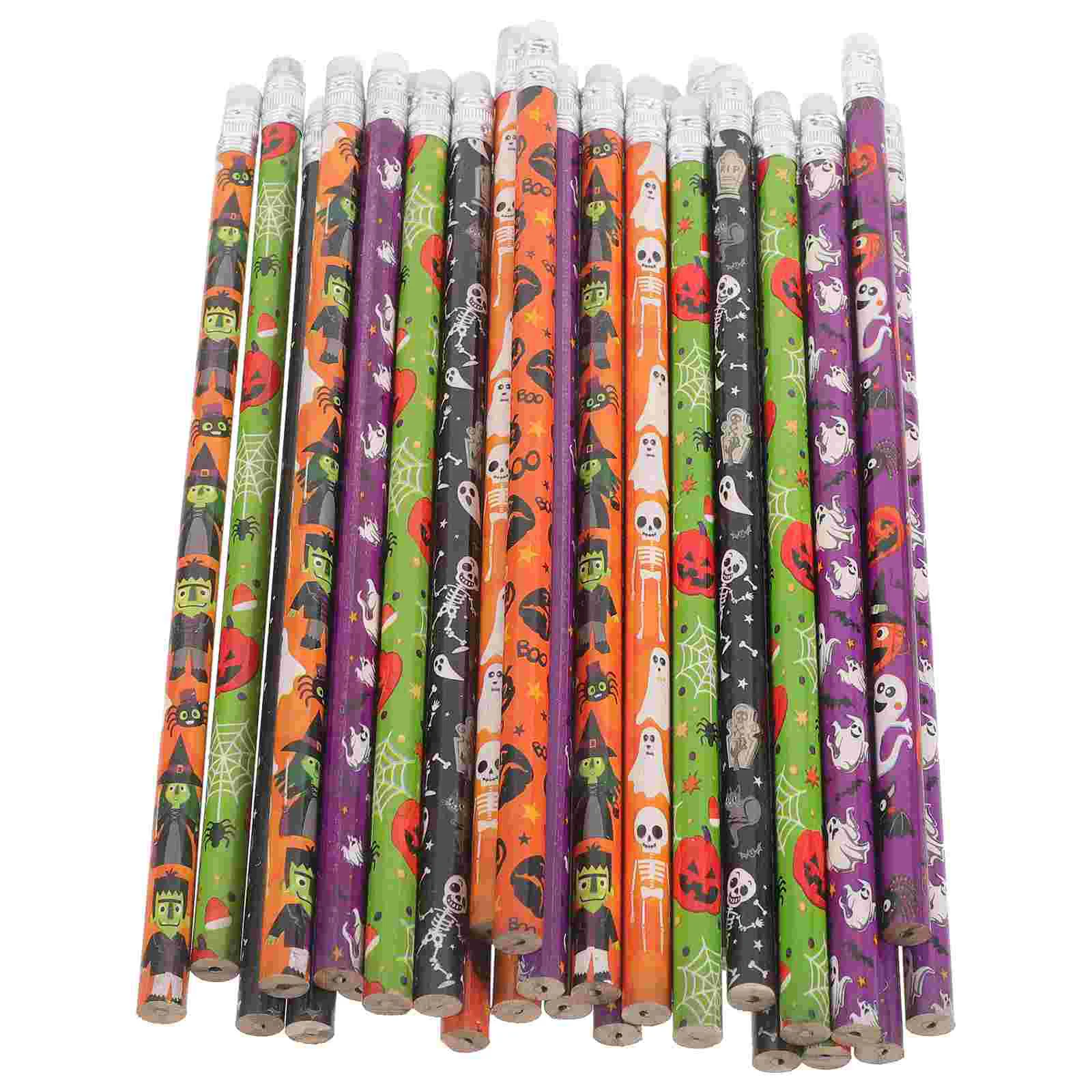 

Halloween Pattern BassBulk Pencils For Kids Eco-Friendly Writing Pens For Kidss Kids Gifts (pattern random)