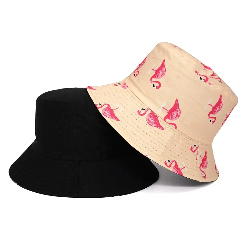 Panama Bucket Hat Men Women Summer Bucket Cap Flamingo Hat Bob Hip Hop Fishing Fisherman fisherman hat bucket hats sun hats sunscreen hats sun hat