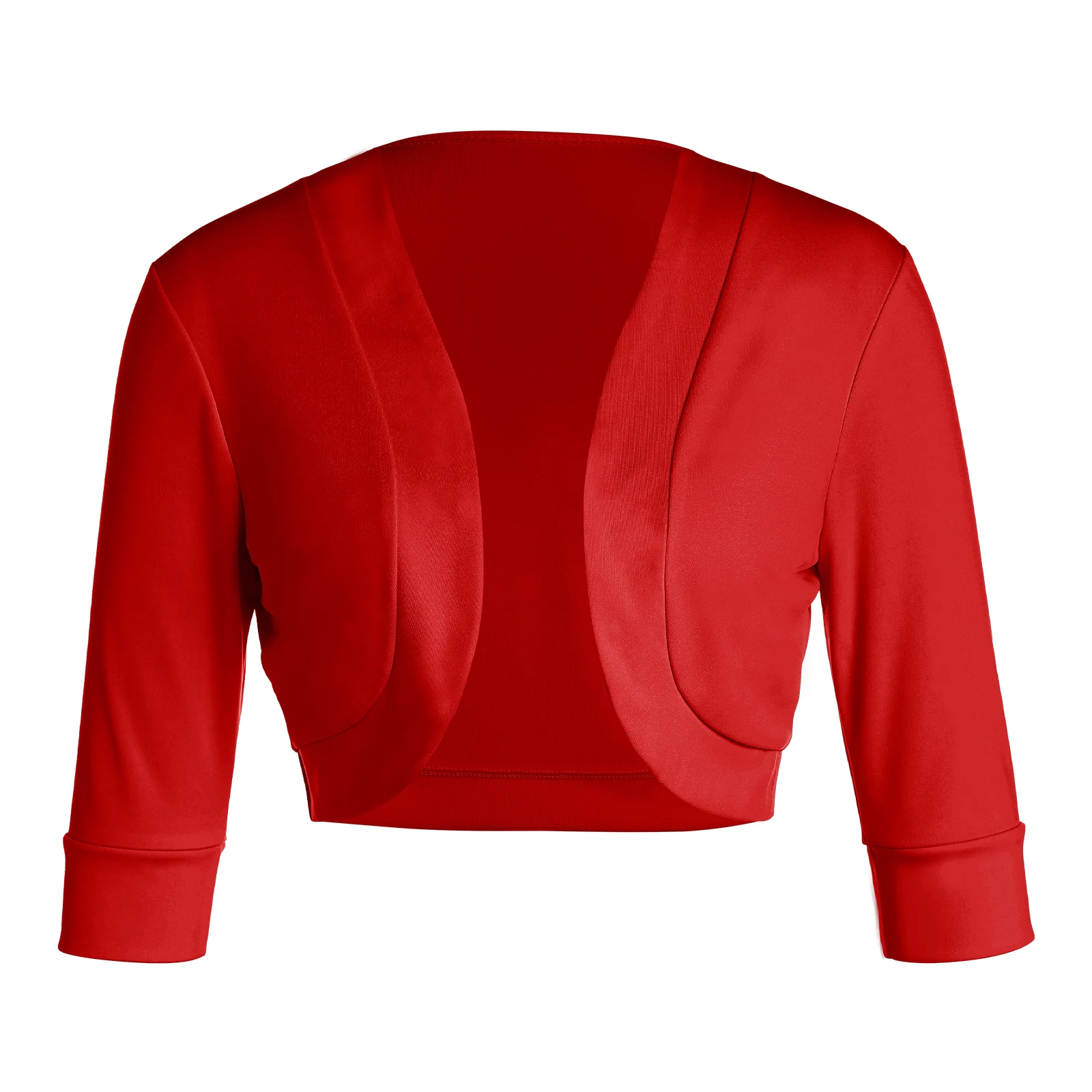 Gaono Women's 3/4 Sleeve Cropped Bolero Cardigans Sweaters Jackets Open Front Short Shrugs Cover Up Streetwear