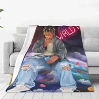 Juice Wrld Flannel Blanket Rapper Freestyle Colorful Super Warm Throw Blanket for Chair Sofa Bed Picnic Bedspread Sofa Bed Cover 2