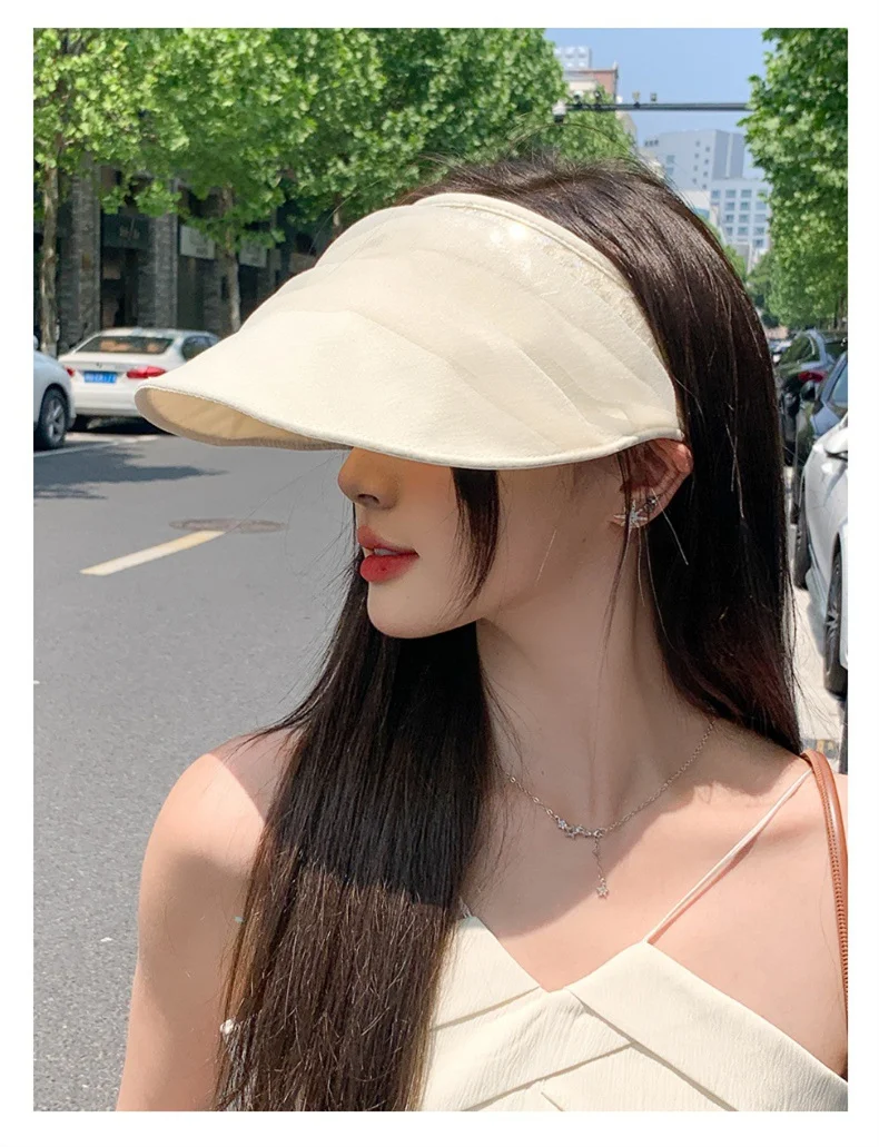 Fisherman Hat Women Summer Outdoor UV large brim sunscreen hat Korean solid color show face small sun hat beach