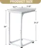 Side Table, for Couch, Bed, Chair, Living Room, Bedroom, Slides Under Sofa, Tray for Snack, Laptop, TV Dinner 3