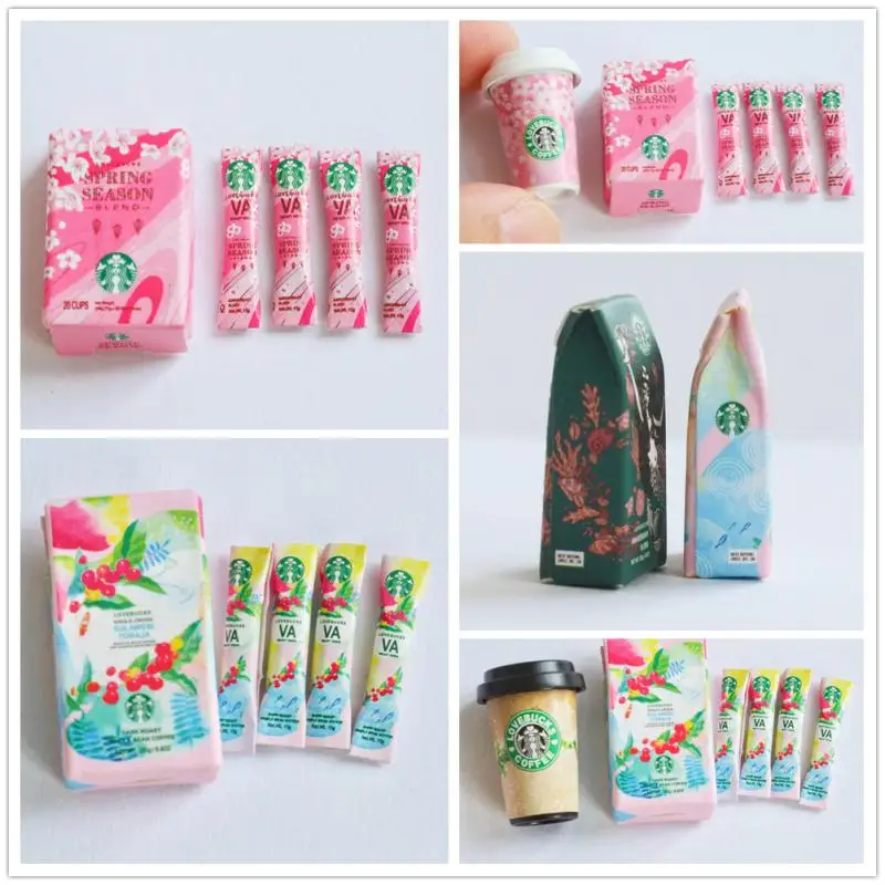 NEW  1/6 1/12 Scale Dollhouse Miniature Coffee Beverage for Blyth OB11 BJD Play Toys Accessories DIY Earring 4