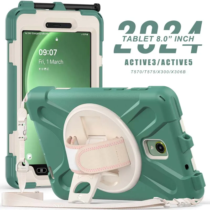 Durable Anti-Crack Tablet Case with Shoulder Strap and Holder