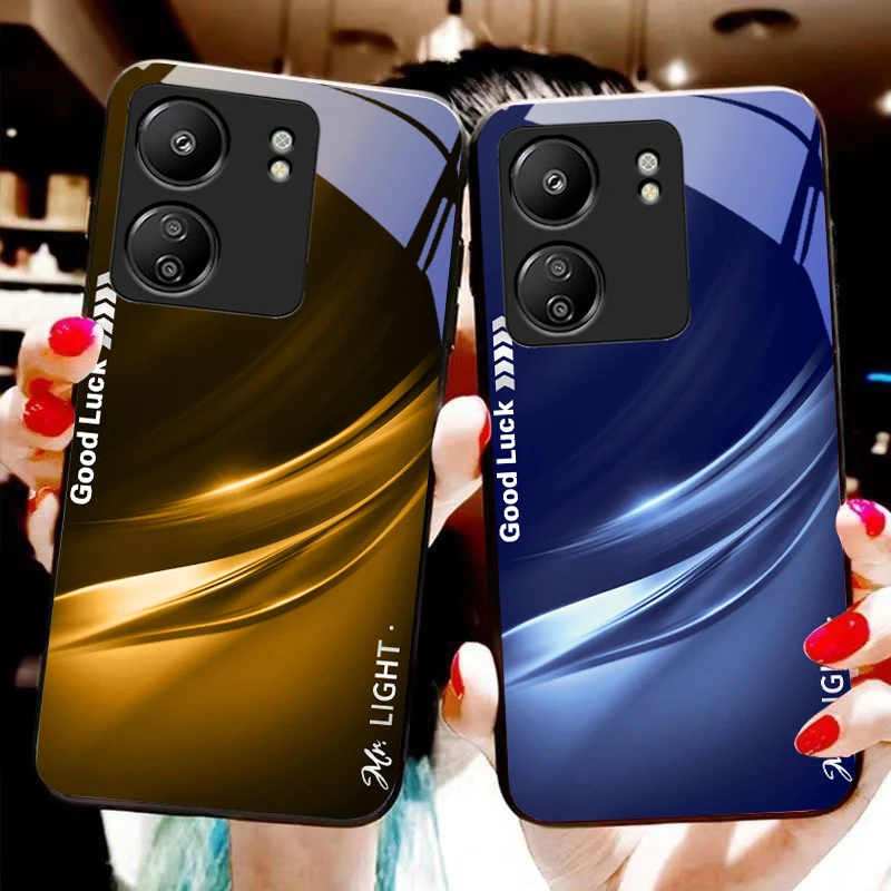 Gradient Soft Green Black Tempered Glass Phone Case