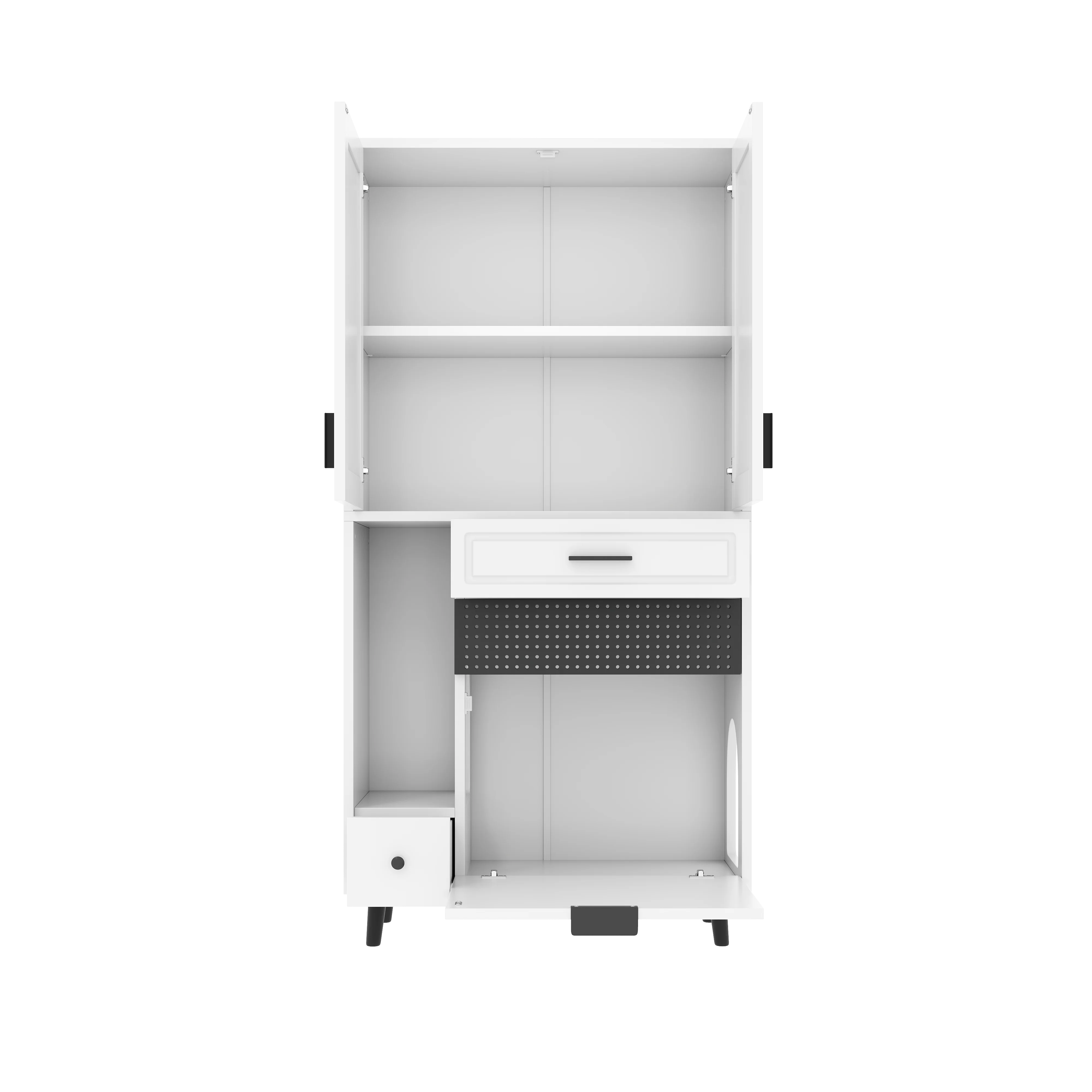 LVHOM Multifunktionaler Katzenmöbel-Aufbewahrungsschrank, 80×40×161CM, Mehrschichtige Aufbewahrung mit Schubladen, Komfortabel und Einfach zu Bedienen – Detail 12