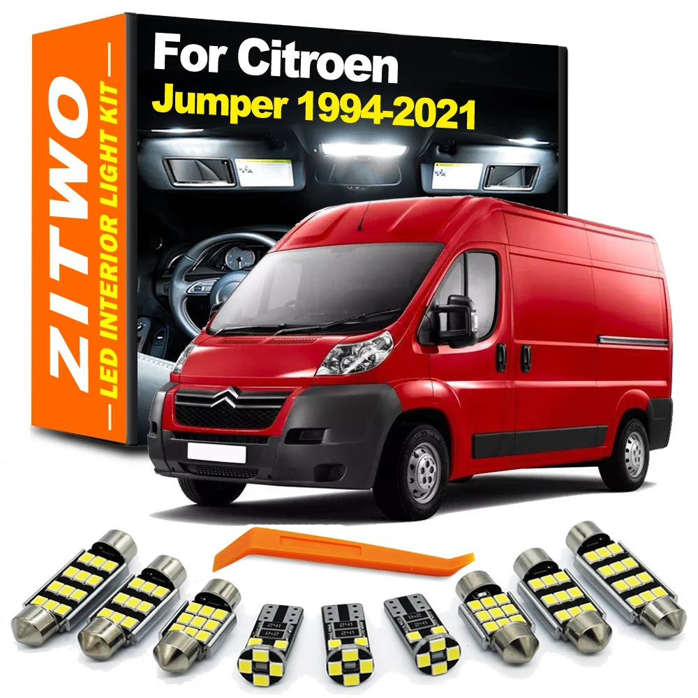 ZITWO LED 전구 인테리어 돔 독서 트렁크 라이트 키트, 시트로엥 점퍼 MK1 MK2 MK3 1994- 2017 2018 2019 2020 2021 액세서리