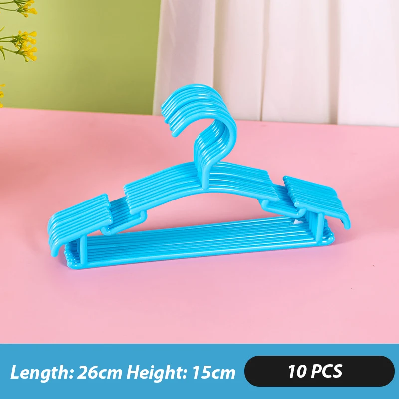 Baby Blue Plastic Kids Wear Set Hanger