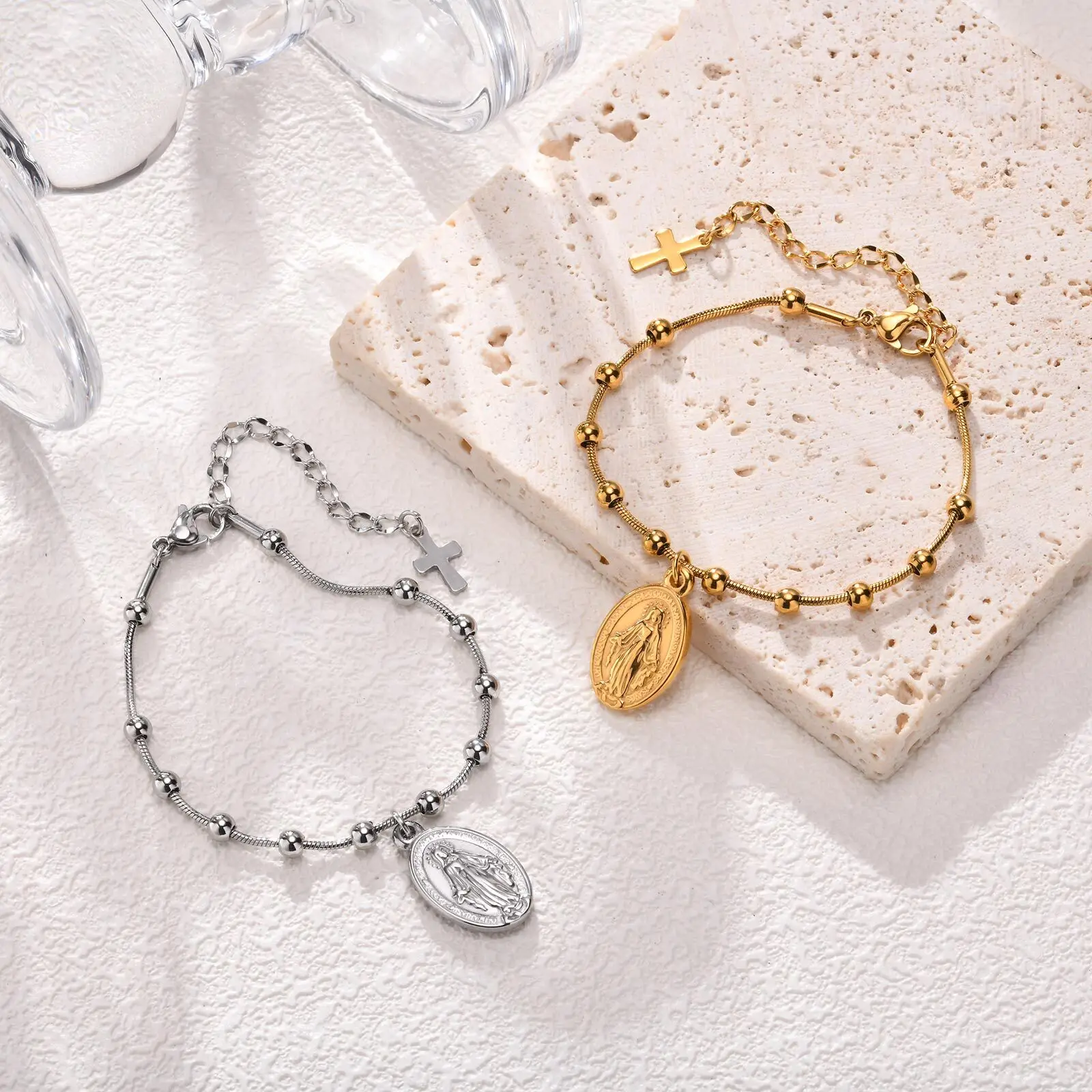 Gold Rosary Prayer Bracelet 2