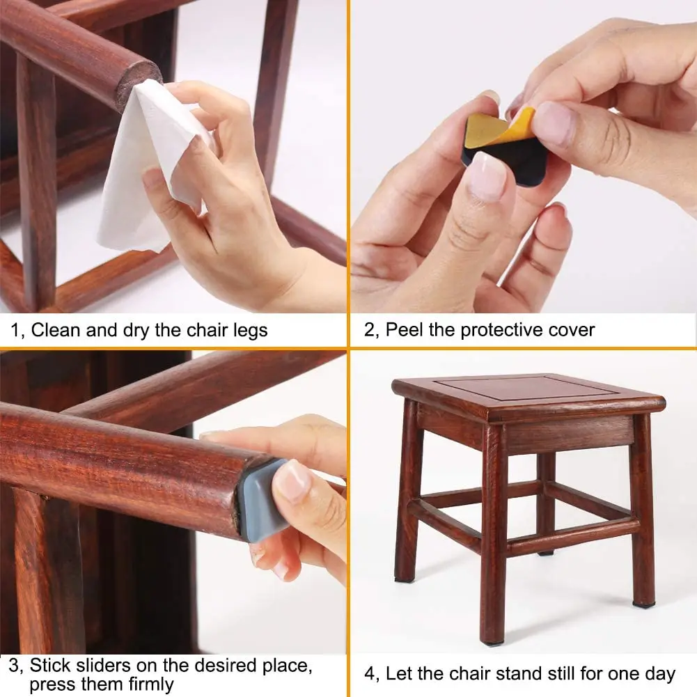 Self-Adhesive Furniture Glides - Floor Protector Pads