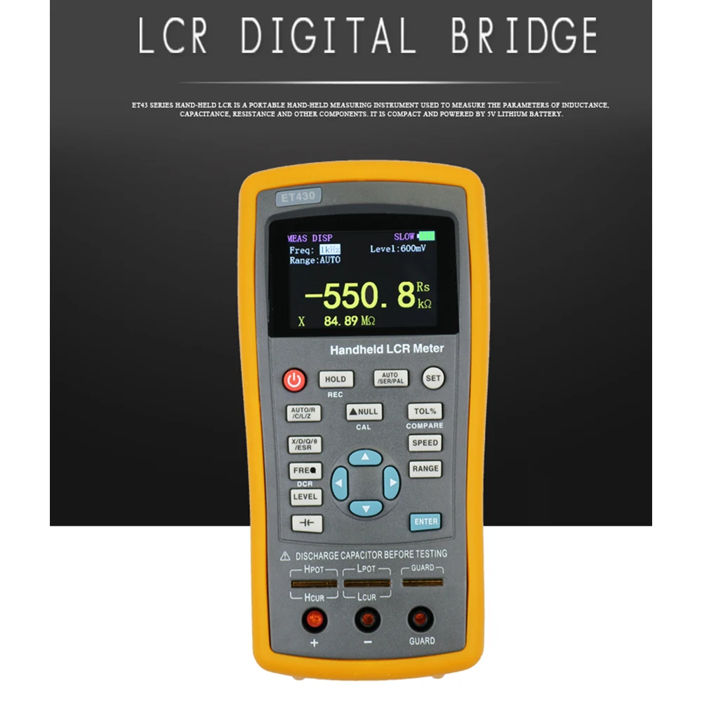 Et430 Et431 Et432 Et433 Multifunction Handheld Lcr Digital Bridge Meter