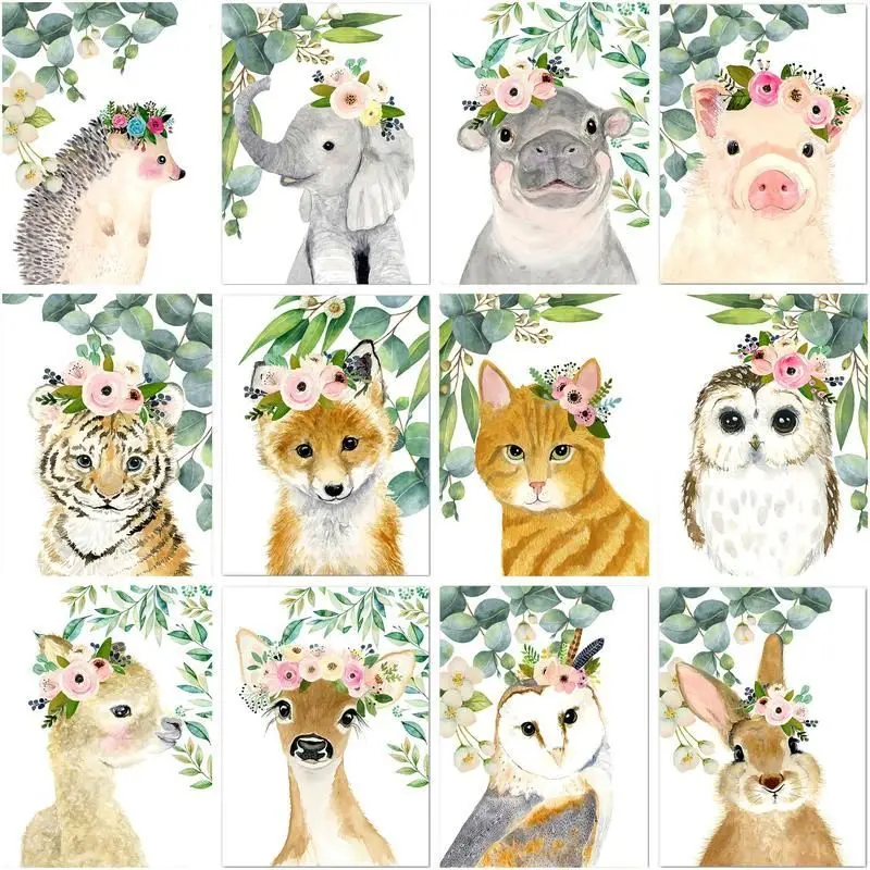 

GATYZTORY Oil Pictures By Numbers Handpainted Painting By Number Adults Animals Paint For Painting Home Decoration Home Decor