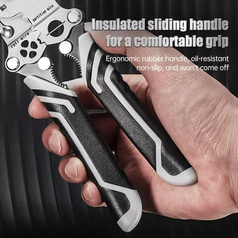 2024 New Upgrade Multifunctional Folding Wire Stripper-Professional Electrician Tool Portable Small All-In-One Pliers 3
