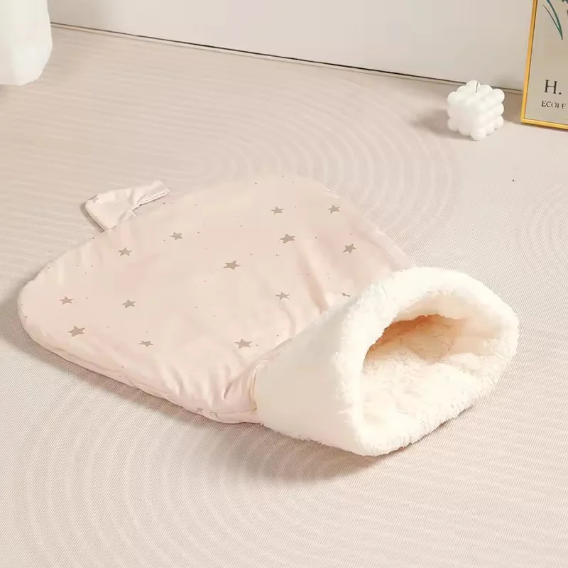 Cozy Cat Bed Winter Warm Sleeping Bag Semi Enclosed Pet Nest For Cats Four Seasons Universal Soft Plush Pet Bed Pad Sf0C96A4A1Af94Cb28463F7Cf30E35Ba5Y