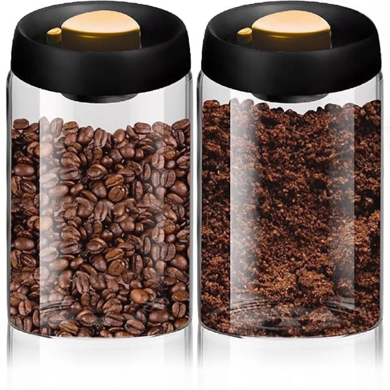 Vacuum Coffee Canisters With Airtight Lids For Coffee Tea Beans Sugar Borosilicate Glass Mason Jars Vacuum Sealer Kit