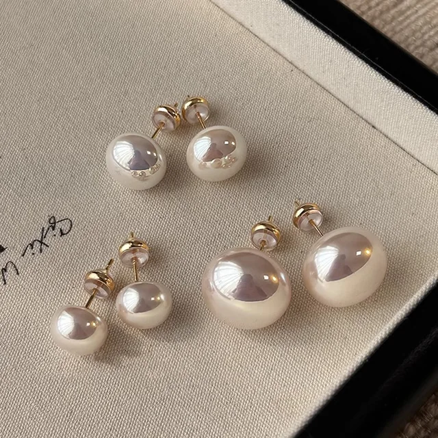 Bijoux en argent Sterling 925 pour femmes, boucles d'oreilles en perles blanches laiteuses, à la mode, cadeau pour filles et dames