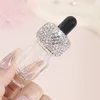 5ml Sparkling Rhinestone Essential Oil Lotion Split Bottle Portable Dropper Glass Jar Mini Sample Empty Reusable Storage Bottle 6