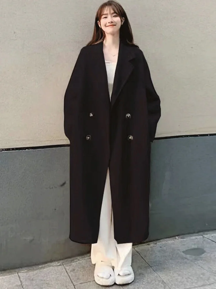 

Women's Coats Vintage Harajuku Fashion Autumn Women's Clothing Long Sleeve Tops Korean Style Thick Long Coat 2023 Winter New