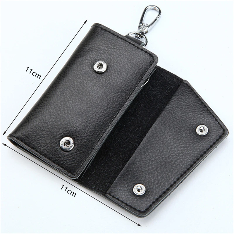 Key Holder Portable Leather Housekeeper Car Keychain Bag Case Unisex Wallet Cover Storage