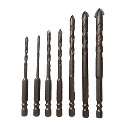 Premium 7 - Piece Four - Flute Sawtooth Drill Bit Set for Versatile Material Drilling (7PCS)