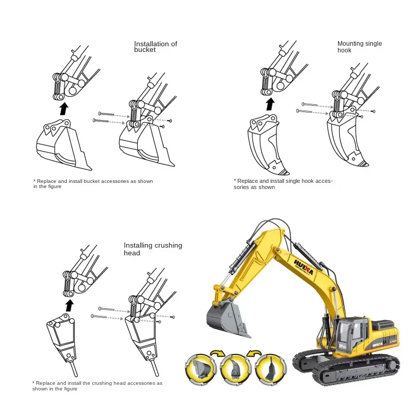 Metal Alloy Excavator Truck Model Toy for Kids