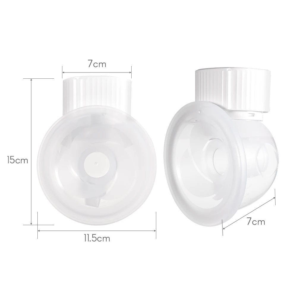 2PCS Hands Free Breast Pump Wearable Pump Portable Painless Low Noise Electric Feeding ith Large Display Screen