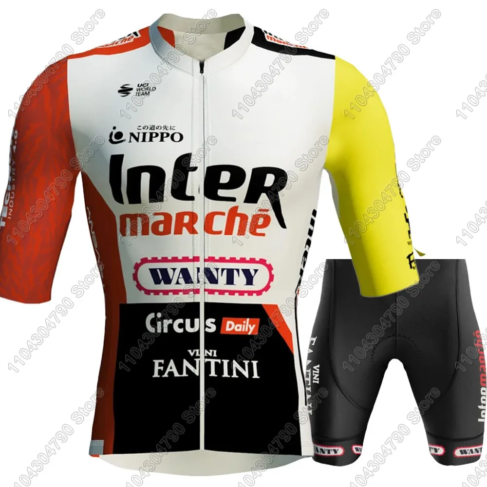 Team Wanty Cycling Jersey Set Mens Short Sleeve Belgium Clothing Road Bike Shirts Suit Bicycle Bib Shorts MTB Wear Maillot