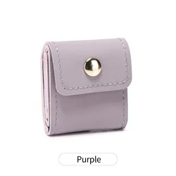 Compact PU Leather Travel Jewelry Organizer with Multi - Pocket Design (KB450 - Purple)