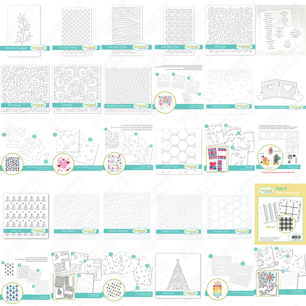 

Collection Of Exquisite Goods Stencil Scrapbook Diary Decoration Embossing Template DIY Greeting Card Handmade 2022