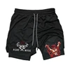 Men's Fashion Anime Printed Sports Shorts 2 in 1 Running Training Fitness Shorts Summer Outdoor Fitness Sports Pants M-3XL 4