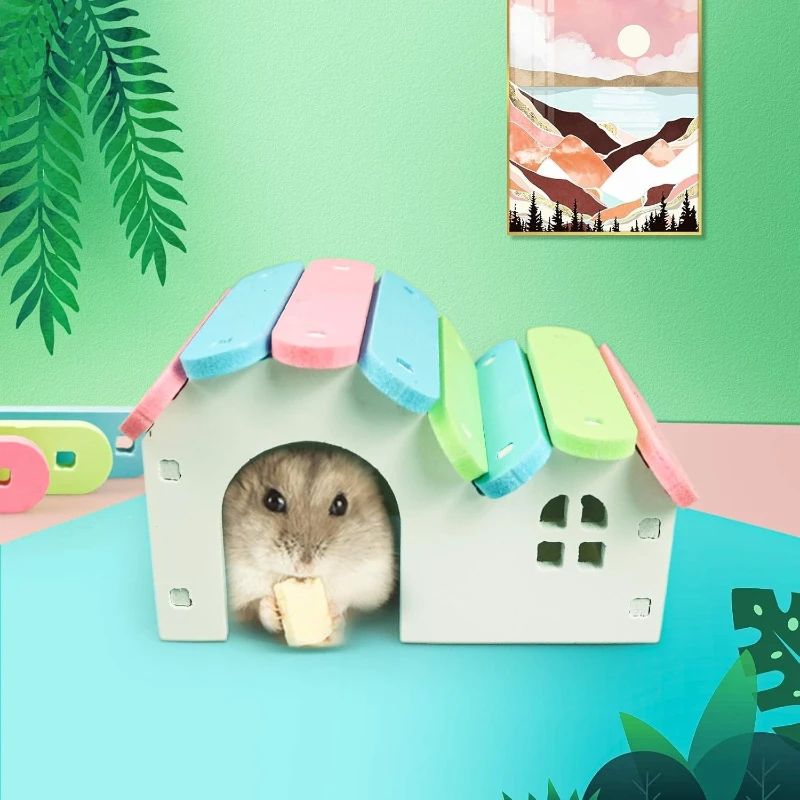 รูปสินค้า บ้านไม้แฮมสเตอร์ ที่พักแสนสบายสำหรับสัตว์เลี้ยง