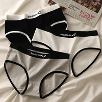3 pièces/ensemble femmes coton doux Unde rwear culottes respirantes slips confortables sans couture 3
