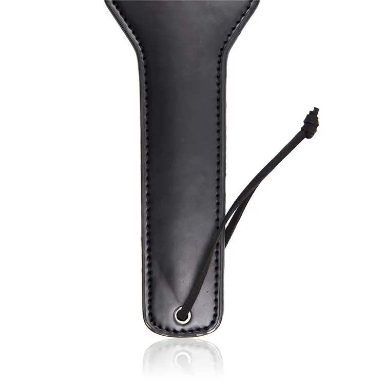 Black leather  paddle Whip Rhombic Head 4