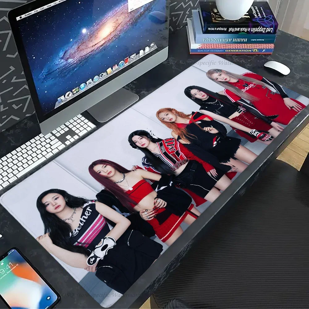 1pc Korean Girl Group B-BABYMONSTER  Mouse Mat Desk Mat With Pad Gaming Accessories Prime Gaming XXL Keyboard Pad Padding Mat 6