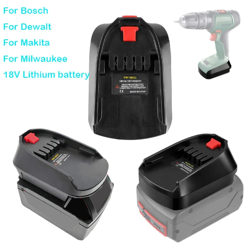 Bateria de Lítio para Bosch Dewalt Makita Milwaukee 18v c Ferramenta Adaptador Conversor Ferramenta Elétrica Substituir - Image 6