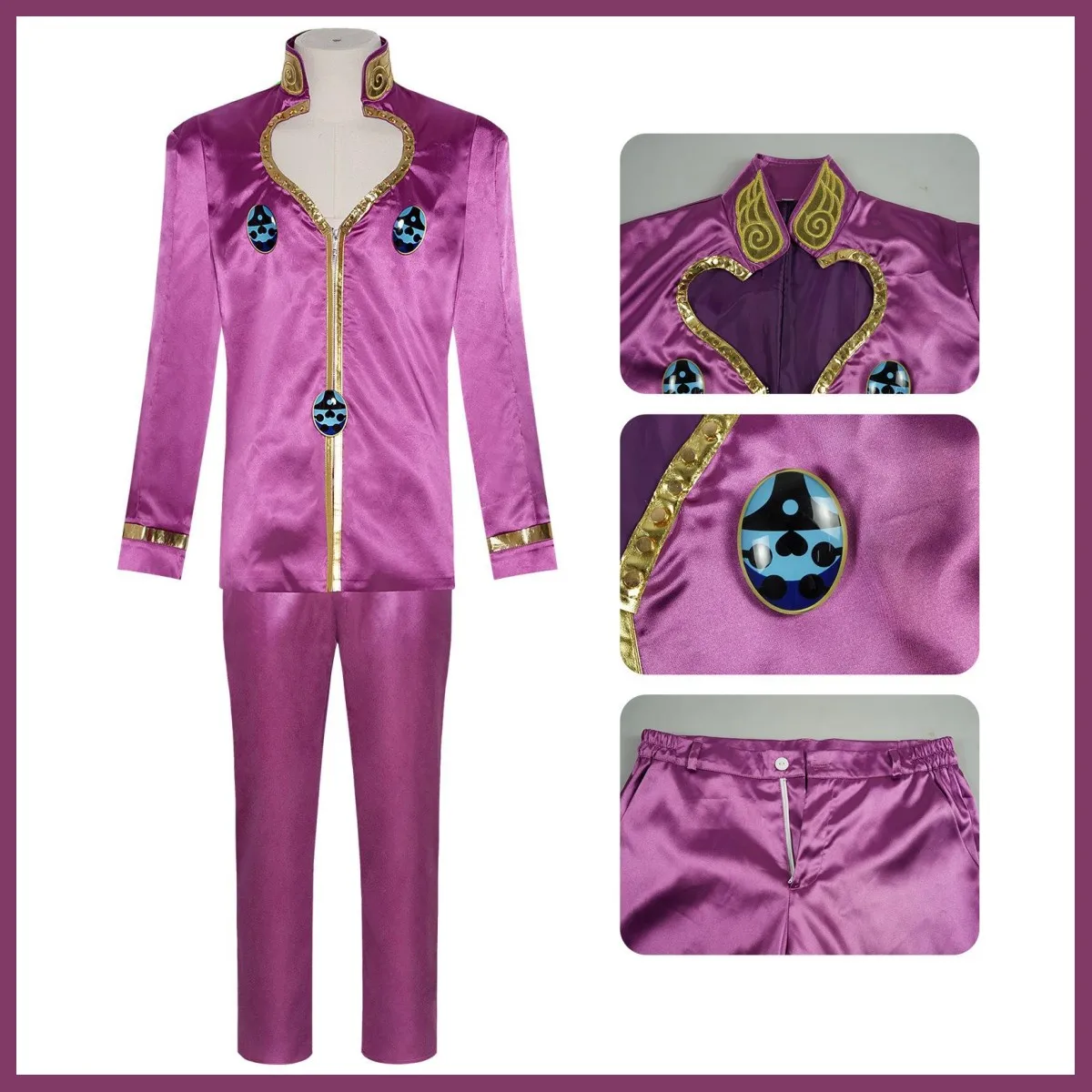 JoJo's Bizarre Adventure Giorno Giovanna Golden Wind Suit Cosplay Costume
