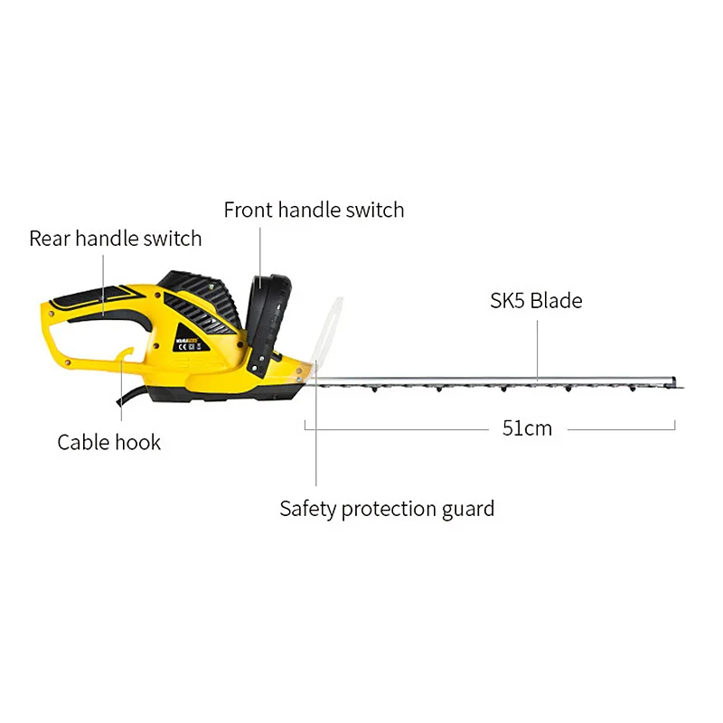 Household Hedge Trimmer Pruning Shears Flower Grass Trimmer Garden Pruning Machine 220V700W Electric Hedge Trimmer Trimming Tool 2