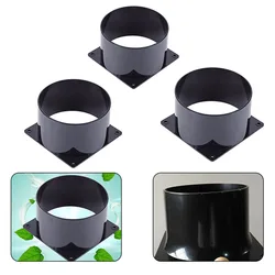 1pcs 75-120MM ABS Wall Flange Connector For Ventilation Pipe Air Ducting Connection Square Bottom Straight Flange Air Outlet