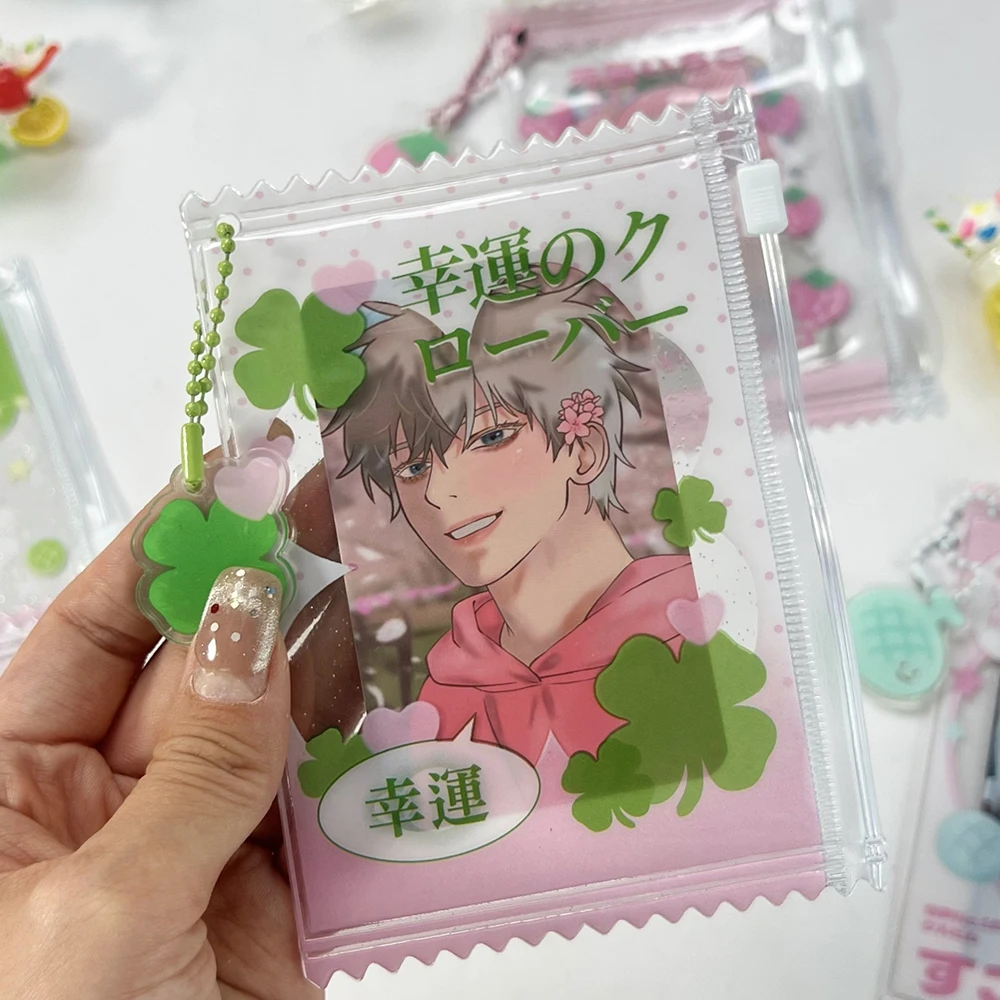 Cute Transparent Shiny Candy Bag Korean Photocard Holder Card Sleeves 3-inch Photo Card Holder Films Game Cards Protector