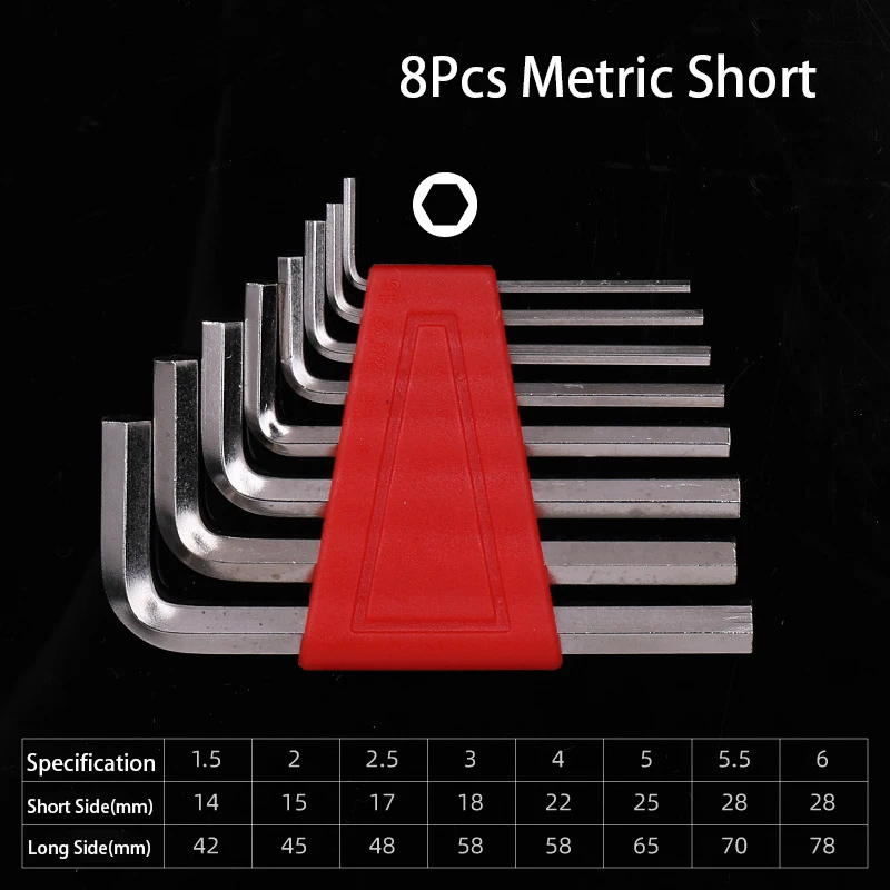 8Pcs Metric Short