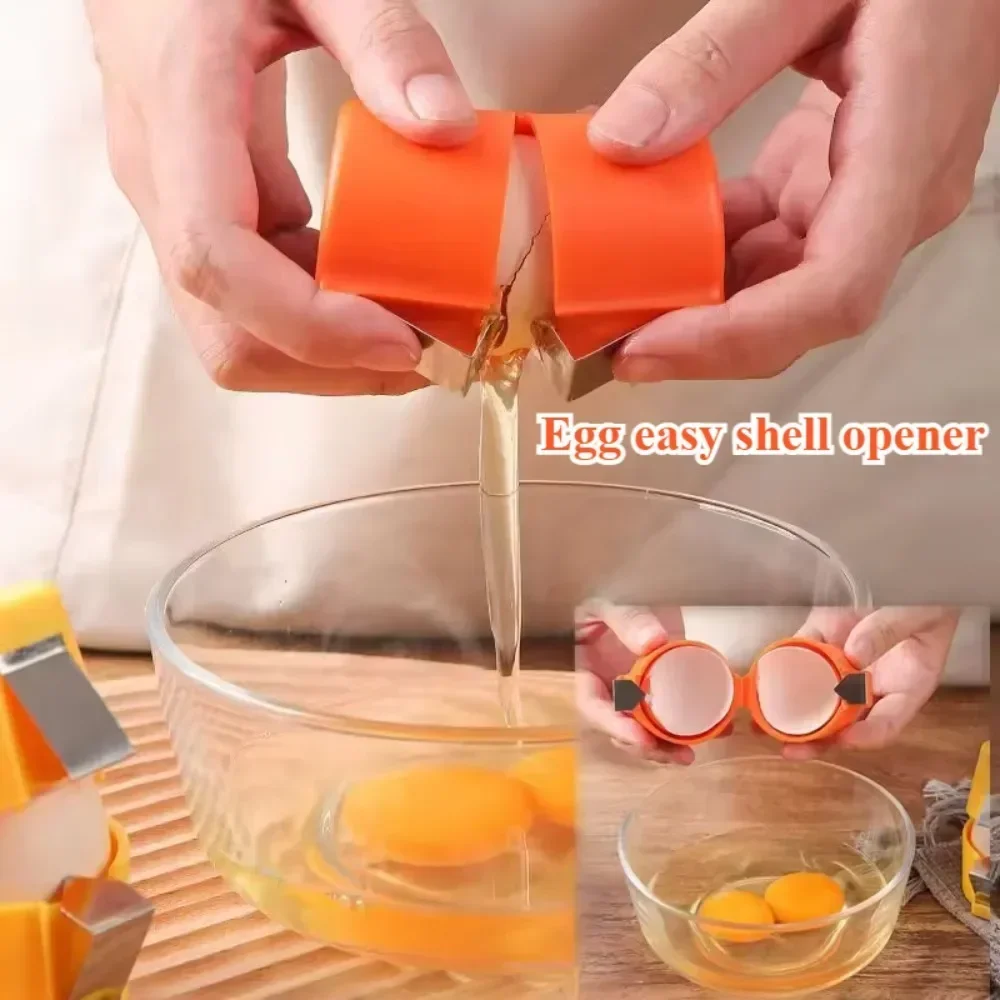 Multifunctional Egg Shell Opener Handheld Egg Cracker Separator Tool Eggshell Cutter Easy Open Kitchen Gadget for Raw 5pcs