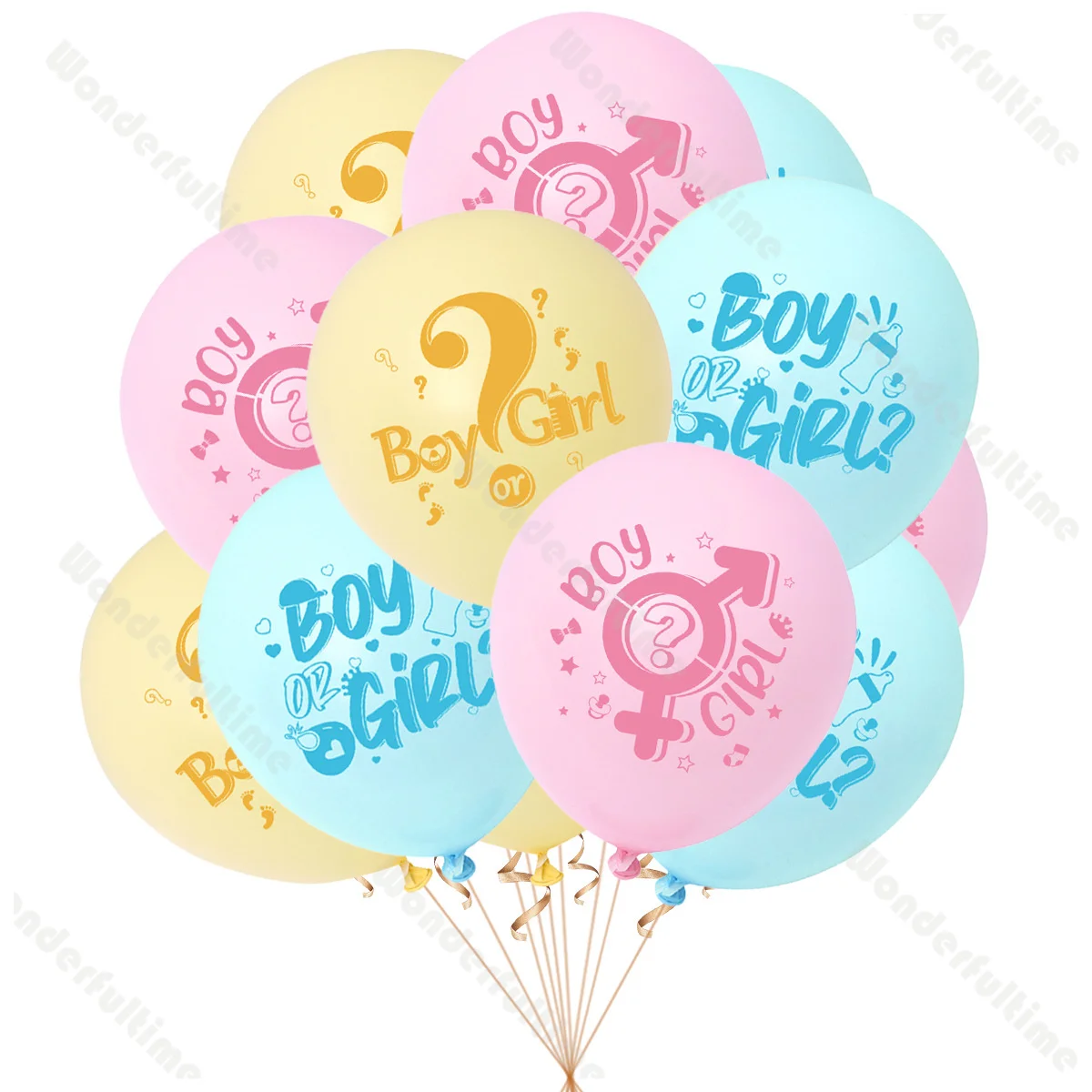 Palloncini Gialli Blu Rosa Da 12 Pollici Baby Shower Gender Reveal Decorations Forniture Per Feste Per Ragazze O Ragazzi Fondale Per Matrimoni Anniver