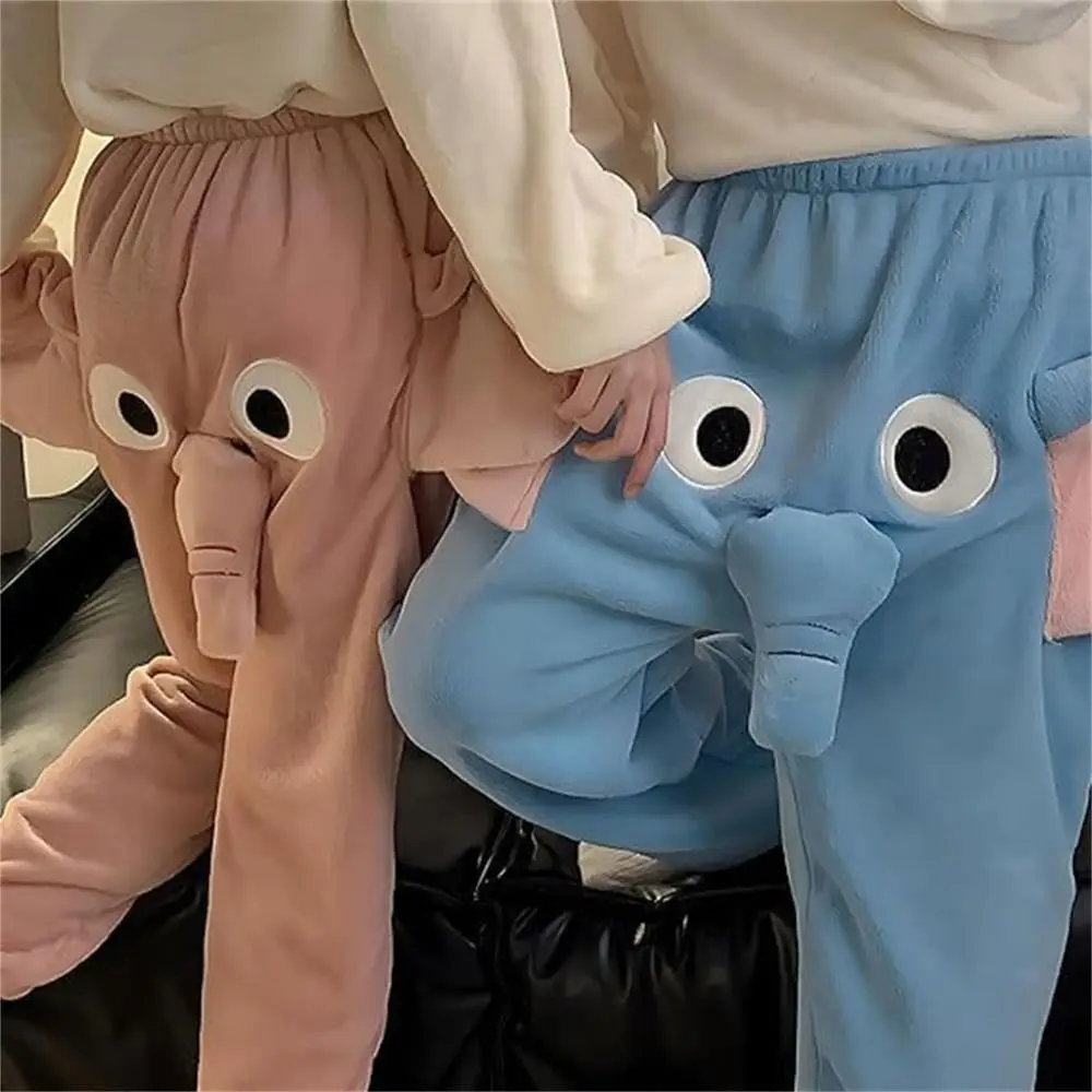 Cute Elephant Trunk Pajamas Dacron Leisure Home Sleeping Trousers Funny Couple Pajama Pants Autumn